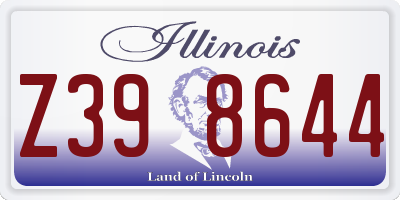 IL license plate Z398644