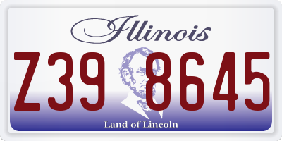 IL license plate Z398645