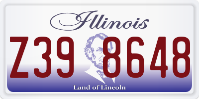 IL license plate Z398648