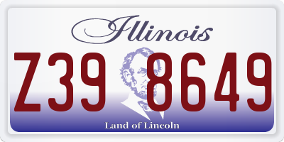 IL license plate Z398649
