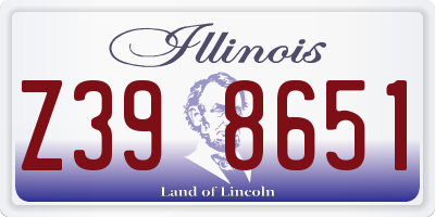 IL license plate Z398651