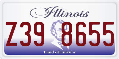 IL license plate Z398655