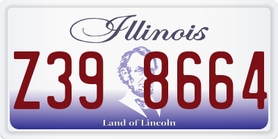 IL license plate Z398664