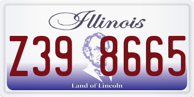 IL license plate Z398665
