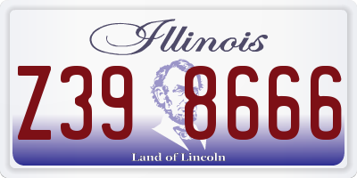 IL license plate Z398666
