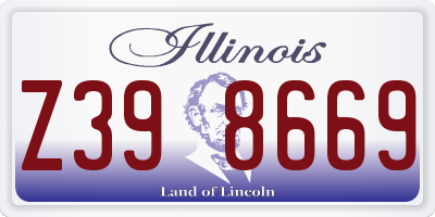 IL license plate Z398669