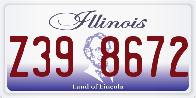 IL license plate Z398672