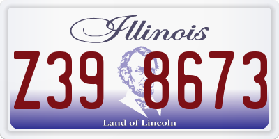 IL license plate Z398673