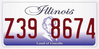IL license plate Z398674
