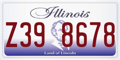 IL license plate Z398678