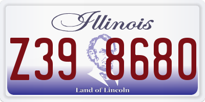 IL license plate Z398680