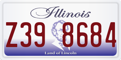 IL license plate Z398684