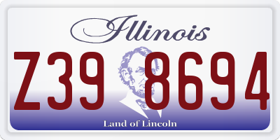 IL license plate Z398694