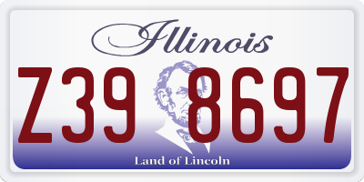 IL license plate Z398697
