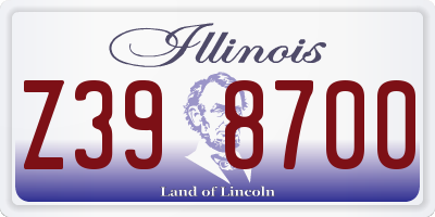 IL license plate Z398700