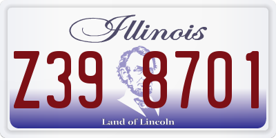 IL license plate Z398701
