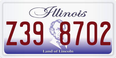 IL license plate Z398702