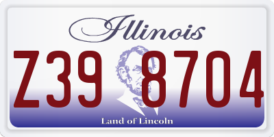 IL license plate Z398704