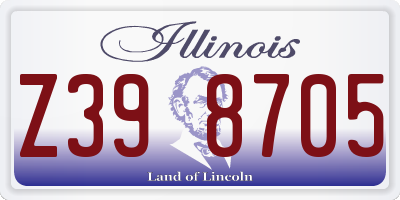 IL license plate Z398705