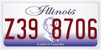 IL license plate Z398706