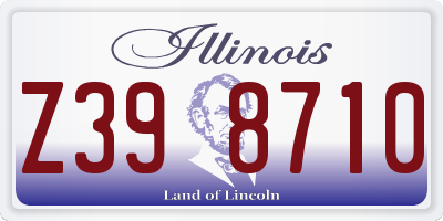 IL license plate Z398710