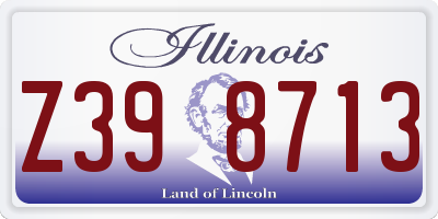 IL license plate Z398713