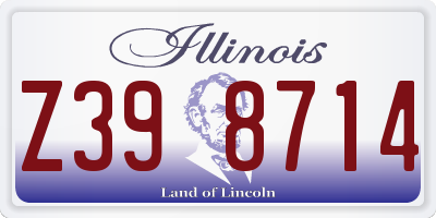 IL license plate Z398714