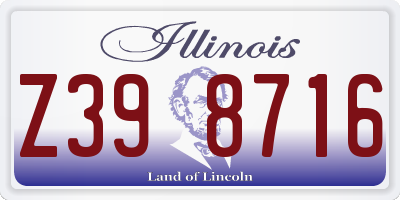 IL license plate Z398716