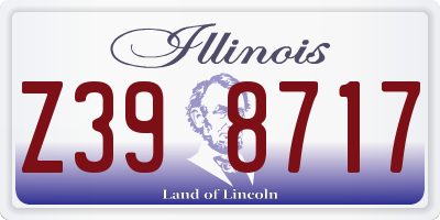 IL license plate Z398717