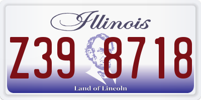 IL license plate Z398718