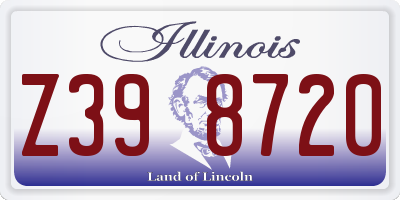 IL license plate Z398720