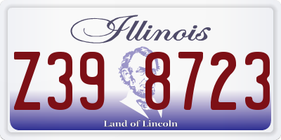 IL license plate Z398723