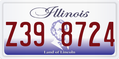 IL license plate Z398724
