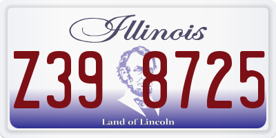 IL license plate Z398725
