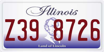 IL license plate Z398726