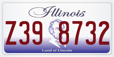 IL license plate Z398732