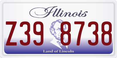 IL license plate Z398738