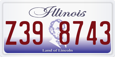 IL license plate Z398743