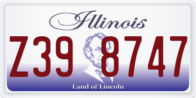 IL license plate Z398747