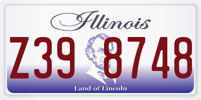 IL license plate Z398748