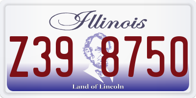IL license plate Z398750