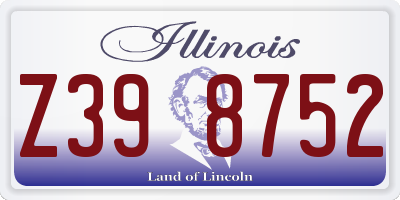 IL license plate Z398752