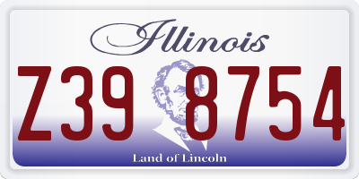 IL license plate Z398754