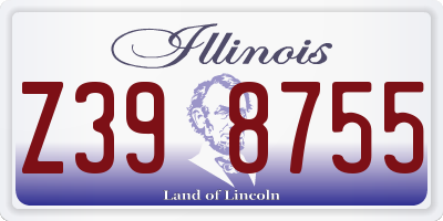 IL license plate Z398755