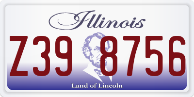 IL license plate Z398756