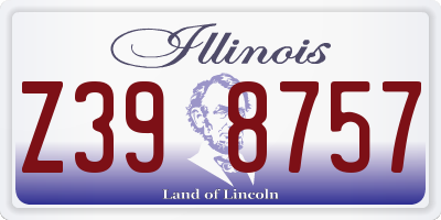 IL license plate Z398757