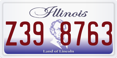 IL license plate Z398763