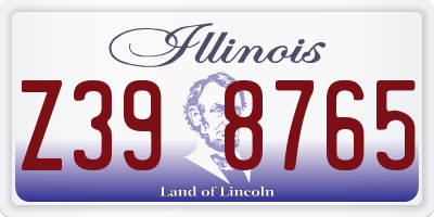 IL license plate Z398765