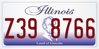 IL license plate Z398766