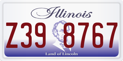 IL license plate Z398767